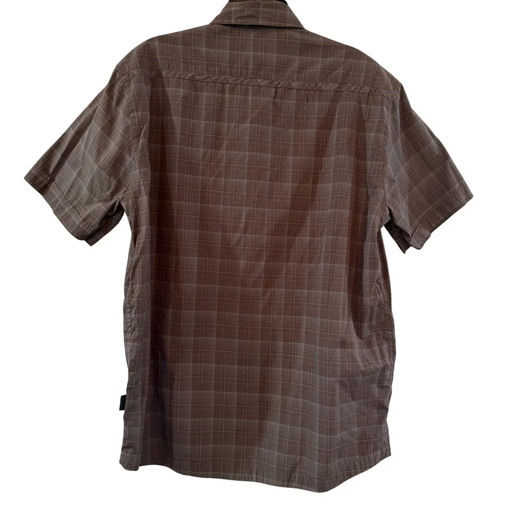 Patagonia Mens Brown Plaid Short Sleeve Snap Front Shirt 54070SS Size M - Picture 2 of 9